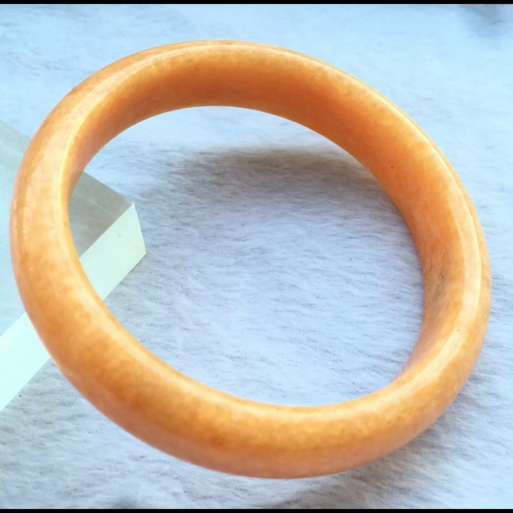 63mm 100% Natural Green Jade Bangle Bracelet Chinese Guizhou Jade A006